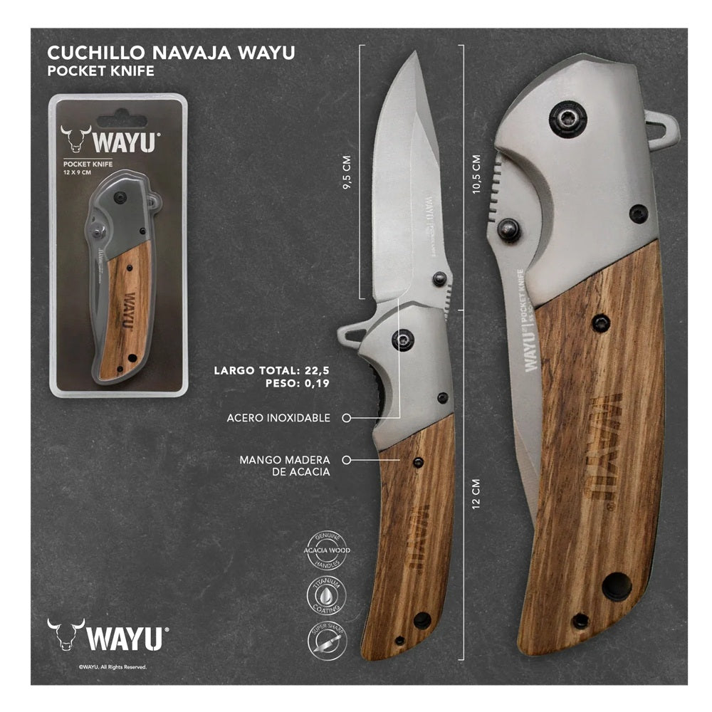 CUCHILLO NAVAJA PLEGABLE WAYU