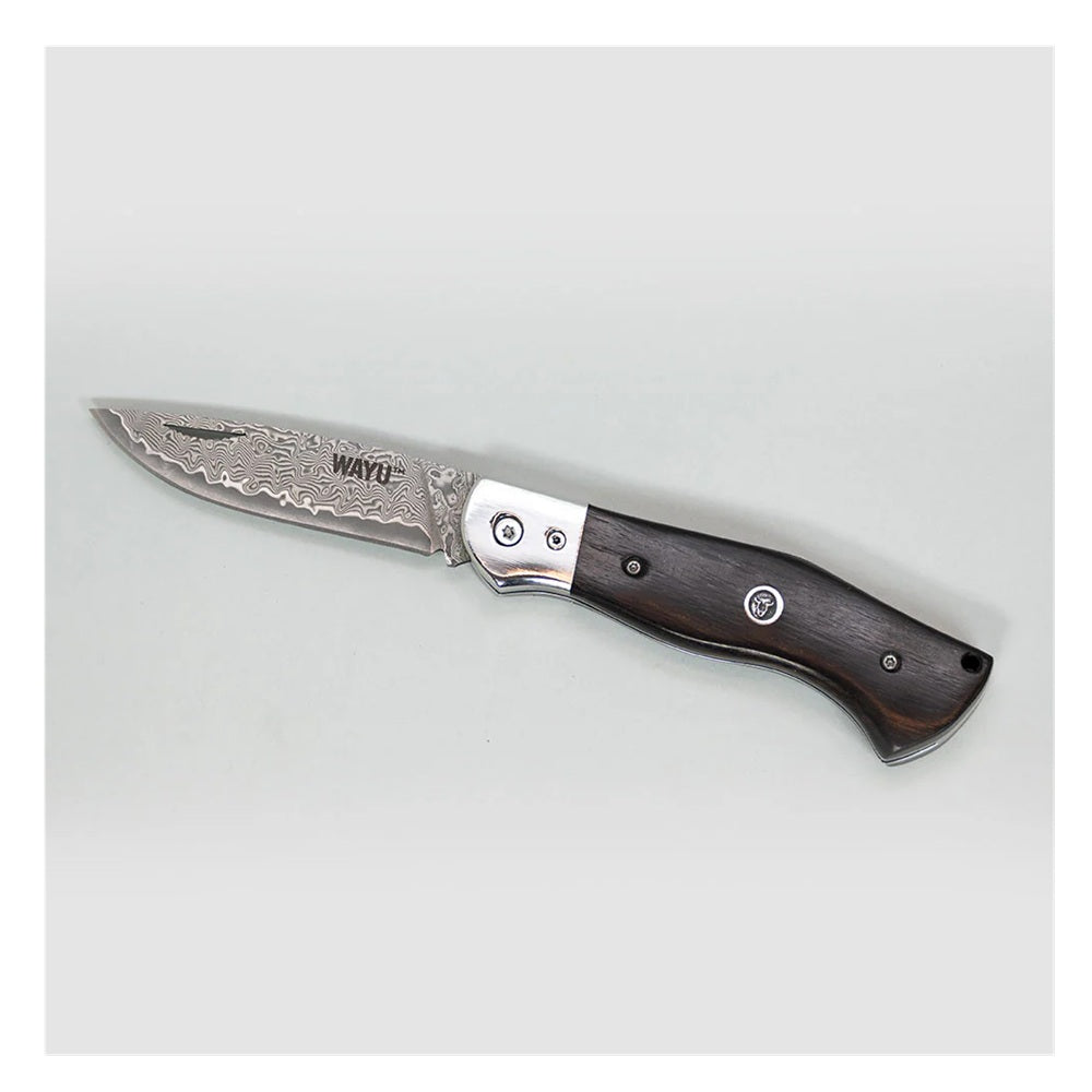 CUCHILLO NAVAJA PLEGABLE DAMASCUS WAYU